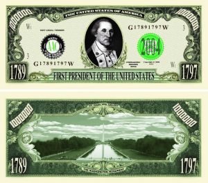 President George Washington One Million Dollar Bill