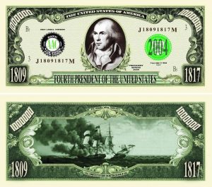 James Madison One Million Dollar Bill