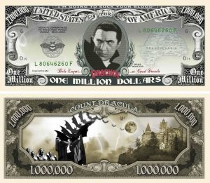 Dracula Million Dollar Bill