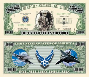 US Air Force Commemorative Million Dollar Bill