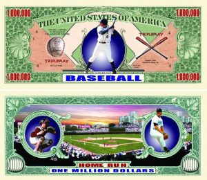 Baseball One Million Dollar Bill