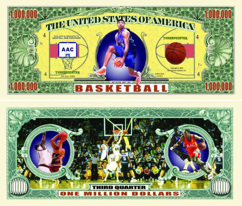 Basketball One Million Dollar Bill