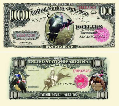 FakeMillion Rodeo One Million Dollar Bill - FakeMillion