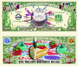 Happy Birthday One Million Dollar Bill