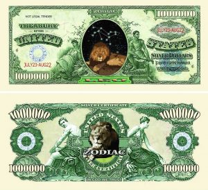 Leo Zodiac One Million Dollar Bill