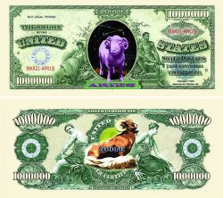Aries Zodiac One Million Dollar Bill