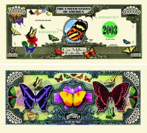 Butterfly One Million Dollar Bill