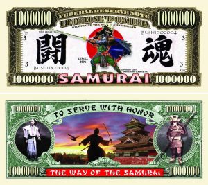 Samurai One Million Dollar Bill