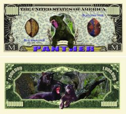 Black Panther Collectible One Million Dollar Bill