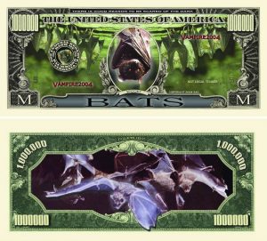 Halloween Bat One Million Dollar Bill