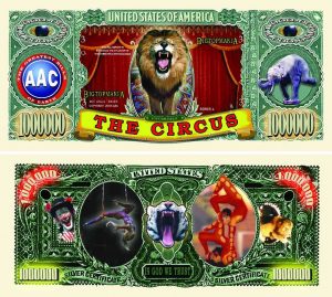 Circus (Big Top) One Million Dollar Bill
