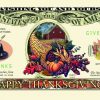 Happy Thanksgiving Million Dollar Bill