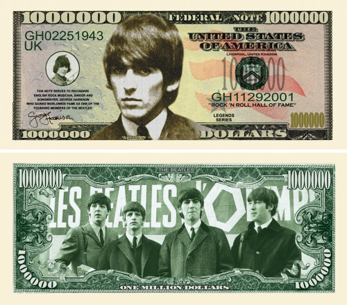 GEORGE HARRISON MILLION DOLLAR BILL