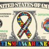 Autism Awareness Million Dollar Bill