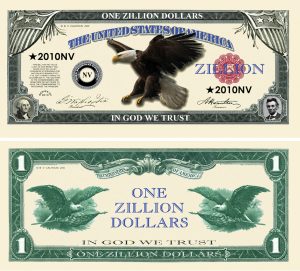 Zillion Dollar Novelty Money