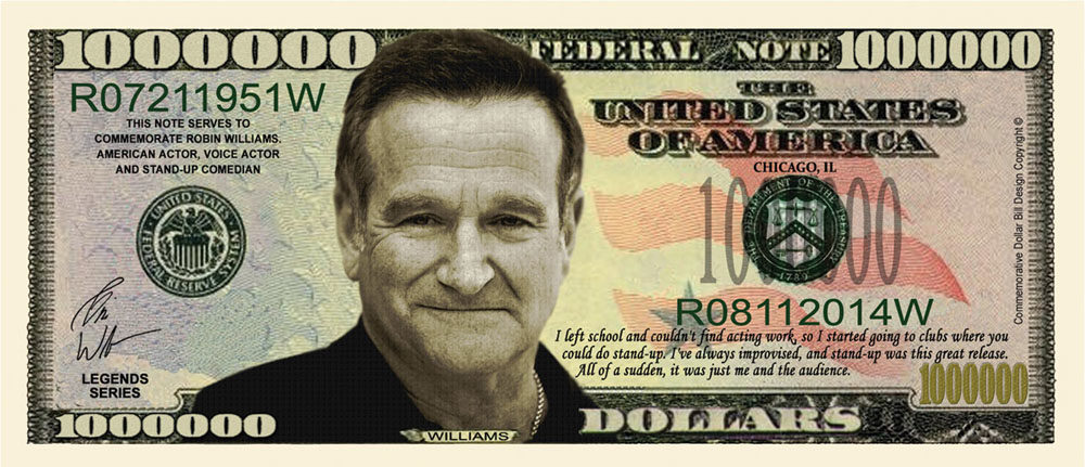 Robin Williams fake million dollar bill