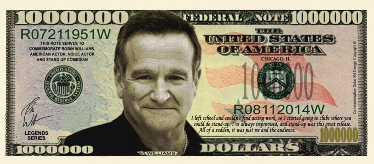 Robin Williams fake million dollar bill