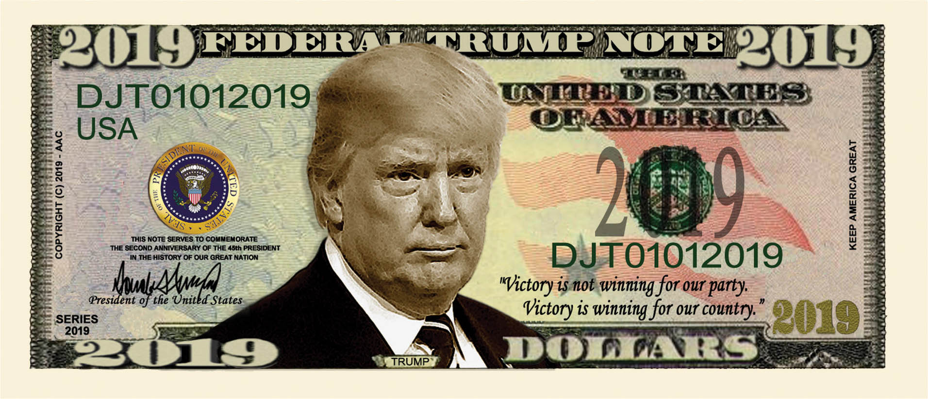 MAGA Donald Trump President 2019 Dollar Bills Pack of 5 | eBay